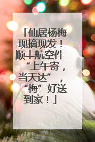 仙居杨梅现摘现发！顺丰航空件“上午寄，当天达”，“梅”好送到家！
