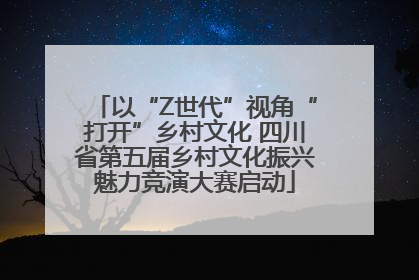 以“Z世代”视角“打开”乡村文化 四川省第五届乡村文化振兴魅力竞演大赛启动