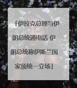 伊拉克总理与伊朗总统通电话 伊朗总统称伊斯兰国家须统一立场
