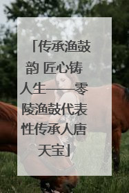 传承渔鼓韵 匠心铸人生——零陵渔鼓代表性传承人唐天宝