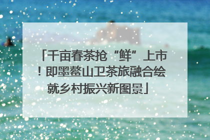 千亩春茶抢“鲜”上市！即墨鳌山卫茶旅融合绘就乡村振兴新图景