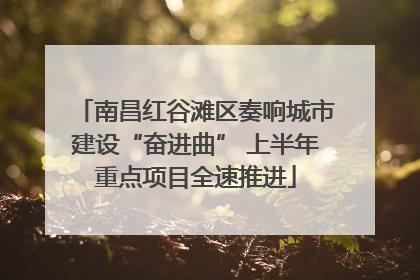 南昌红谷滩区奏响城市建设“奋进曲” 上半年重点项目全速推进