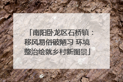 南阳卧龙区石桥镇：移风易俗破陋习 环境整治绘就乡村新图景