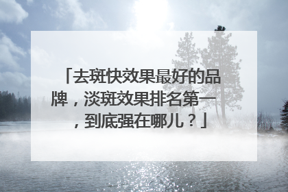 去斑快效果最好的品牌，淡斑效果排名第一，到底强在哪儿？