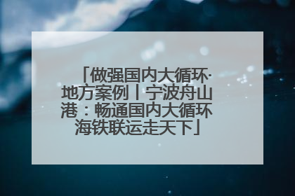 做强国内大循环·地方案例丨宁波舟山港：畅通国内大循环海铁联运走天下