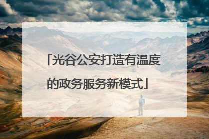 光谷公安打造有温度的政务服务新模式