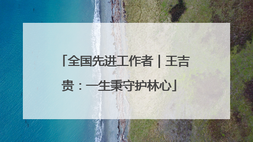 全国先进工作者|王吉贵:一生秉守护林心