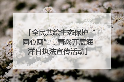 全民共绘生态保护“同心圆”，青岛开展海洋日执法宣传活动