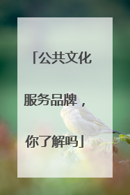 公共文化服务品牌，你了解吗