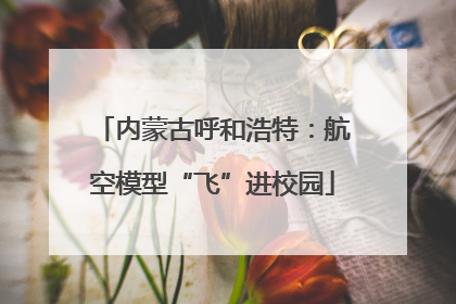 内蒙古呼和浩特：航空模型“飞”进校园