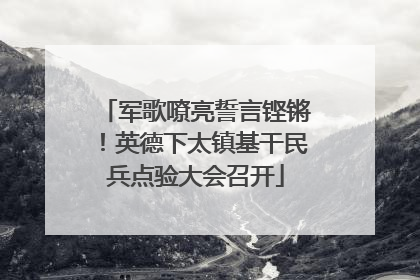 军歌嘹亮誓言铿锵！英德下太镇基干民兵点验大会召开