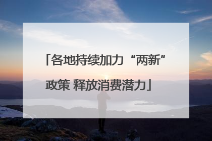 各地持续加力“两新”政策 释放消费潜力