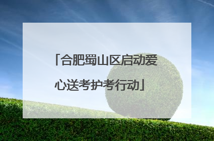 合肥蜀山区启动爱心送考护考行动