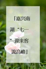 嘉兴南湖“七一”迎来客流高峰