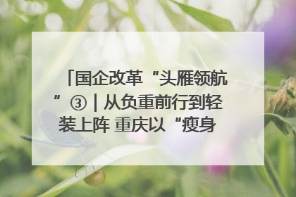 国企改革“头雁领航”③｜从负重前行到轻装上阵 重庆以“瘦身”谋“健体”