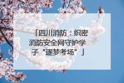 四川消防：织密消防安全网守护学子“逐梦考场”