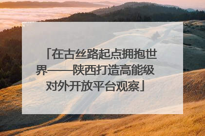 在古丝路起点拥抱世界——陕西打造高能级对外开放平台观察
