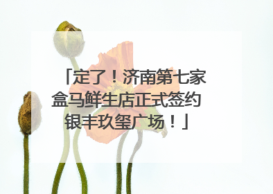 定了！济南第七家盒马鲜生店正式签约银丰玖玺广场！