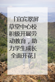 宜宾翠屏草堂中心校积极开展劳动教育，助力学生成长全面开花