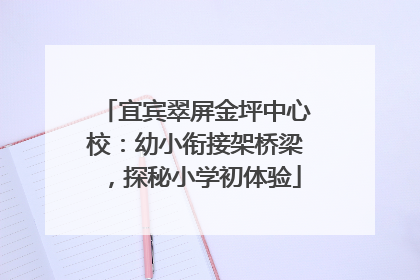 宜宾翠屏金坪中心校：幼小衔接架桥梁，探秘小学初体验