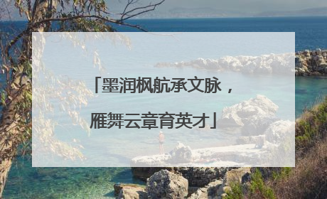 墨润枫航承文脉，雁舞云章育英才