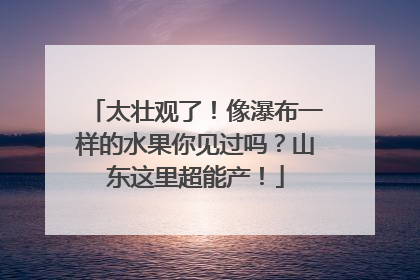 太壮观了！像瀑布一样的水果你见过吗？山东这里超能产！