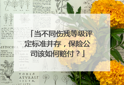 当不同伤残等级评定标准并存，保险公司该如何赔付？