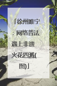 徐州睢宁：网络普法遇上非遗 火花四溅(图)