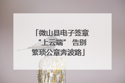 微山县电子签章“上云端” 告别繁琐公章奔波路