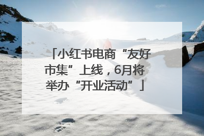 小红书电商“友好市集”上线，6月将举办“开业活动”