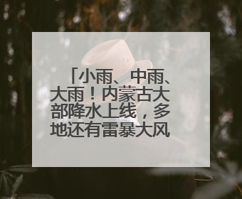小雨、中雨、大雨！内蒙古大部降水上线，多地还有雷暴大风或冰雹天气