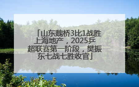 山东魏桥3比1战胜上海地产，2025乒超联赛第一阶段，樊振东七战七胜收官