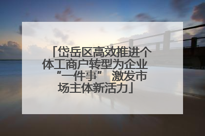 岱岳区高效推进个体工商户转型为企业“一件事” 激发市场主体新活力