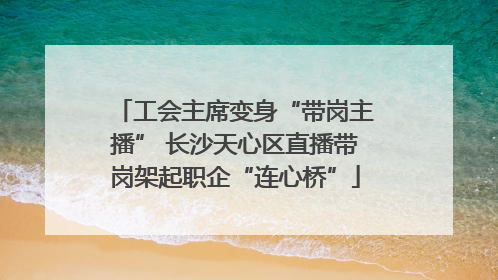 工会主席变身“带岗主播” 长沙天心区直播带岗架起职企“连心桥”