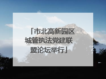 市北高新园区城管执法党建联盟论坛举行