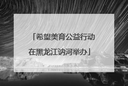希望美育公益行动在黑龙江讷河举办