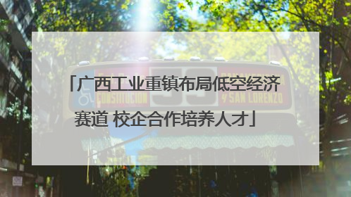 广西工业重镇布局低空经济赛道 校企合作培养人才