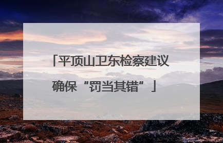 平顶山卫东检察建议确保“罚当其错”