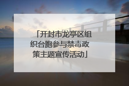 开封市龙亭区组织台胞参与禁毒政策主题宣传活动