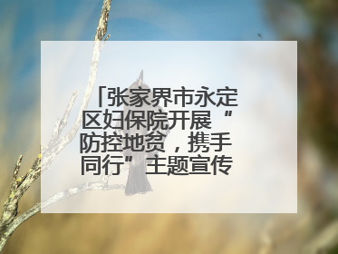 张家界市永定区妇保院开展“防控地贫，携手同行”主题宣传及义诊活动