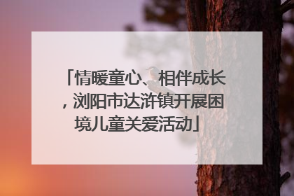 情暖童心、相伴成长，浏阳市达浒镇开展困境儿童关爱活动