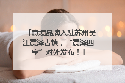 意境品牌入驻苏州吴江震泽古镇，“震泽四宝”对外发布！