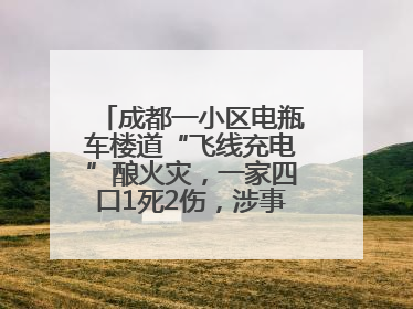 成都一小区电瓶车楼道“飞线充电”酿火灾，一家四口1死2伤，涉事车主被刑拘