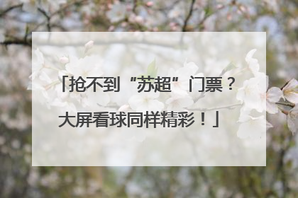 抢不到“苏超”门票？大屏看球同样精彩！