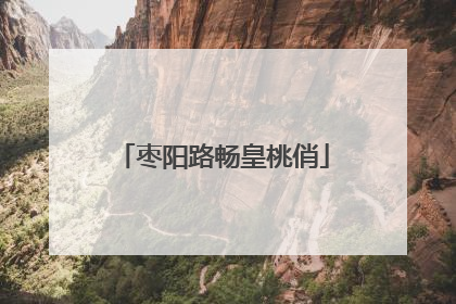 枣阳路畅皇桃俏