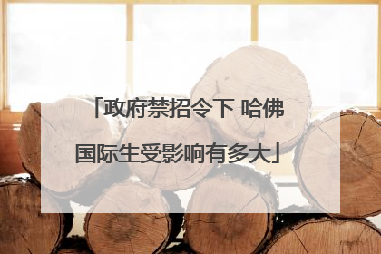 政府禁招令下 哈佛国际生受影响有多大