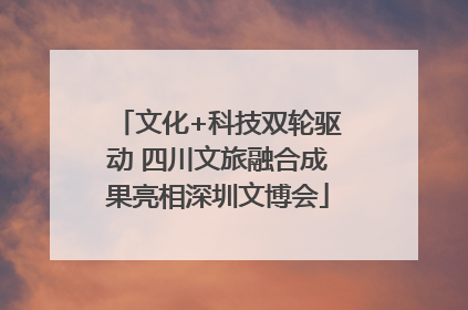 文化+科技双轮驱动 四川文旅融合成果亮相深圳文博会