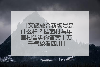 文旅融合新场景是什么样？挂面村与年画村告诉你答案丨万千气象看四川