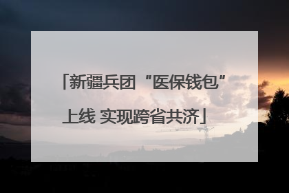 新疆兵团“医保钱包”上线 实现跨省共济