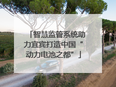 智慧监管系统助力宜宾打造中国“动力电池之都”